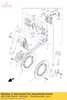 4B52580T0000, Yamaha, étrier assy (gauche) yamaha xp 500 2008 2009 2010 2011, Nouveau