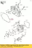 110611315, Kawasaki, joint, carter d'embrayage klx125cgf kawasaki  klx 125 140 2013 2015 2016 2017 2018 2019 2020 2021, Nouveau