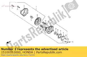 honda 15100153000 bomba assy., óleo - Lado inferior