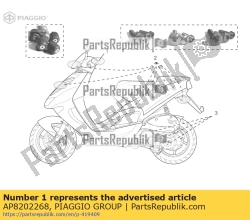 Aprilia AP8202268, Paar anti-v-gewichte. roter ergal, OEM: Aprilia AP8202268