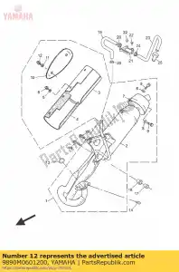 yamaha 9890M0601200 tornillo, encuadernación - Lado inferior