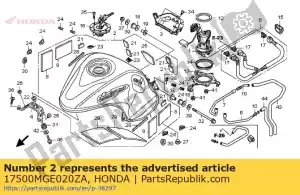 Honda 17500MGE020ZA juego de tanque, combustible * nhb01 * - Lado inferior