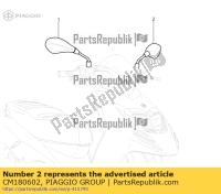 CM180602, Aprilia, rétroviseur gauche, Nouveau