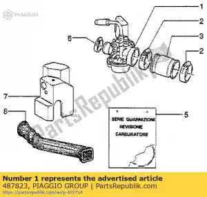 Piaggio Group 487823 carburettor - Bottom side