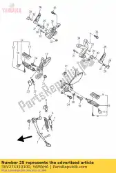 voetensteun achter 1 van Yamaha, met onderdeel nummer 3XV274310100, bestel je hier online: