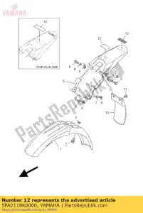 yamaha 5PA2118K0000 label, let op - Onderkant