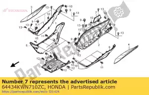 honda 64434KWN710ZC tampa, manutenção de plugue * nh1 * (nh1 preto) - Lado inferior