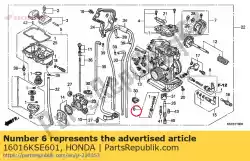 Aqui você pode pedir o conjunto de parafusos em Honda , com o número da peça 16016KSE601: