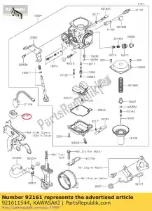 Kawasaki 921611544 damper - Bottom side