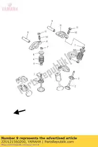 yamaha 22U121560200 shaft, rocker 2 - Bottom side