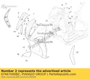 Piaggio Group 67467000BZ cover - Bottom side