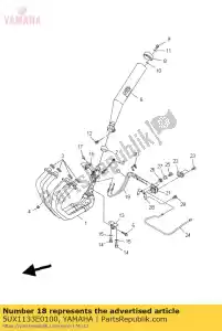 yamaha 5UX1133E0100 cable, polea 1 - Lado inferior