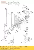 3951082, KTM, botas garn.fork negro 45 mm ktm egs exc mxc sx 125 200 1997 1998 1999, Nuevo