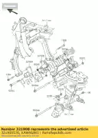 321900576, Kawasaki, support-moteur, fr, rh ex650ecf kawasaki er-6f 650 2012 2013 2014 2015 2016, Nouveau