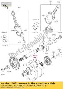 kawasaki 130310959 01 virabrequim-comp - Lado inferior