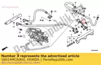 16614MCA000, Honda, articulé, droit honda gl goldwing a  bagger f6 b gold wing deluxe abs 8a gl1800a gl1800 airbag gl1800b 1800 , Nouveau