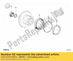 Qui puoi ordinare spessore - 0,700 mm da BMW , con numero parte 33122310551: