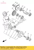 34X116510000, Yamaha, staaf, verbinding yamaha dt 125 1986 1987, Nieuw