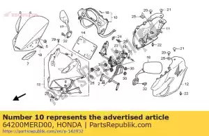 Honda 64200MERD00 panel comp, meter - Bottom side