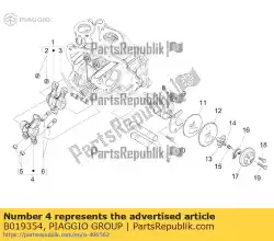 Ici, vous pouvez commander le d'échappement cpl. Bascule auprès de Piaggio Group , avec le numéro de pièce B019354: