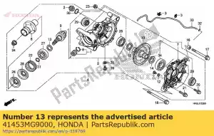 Honda 41453MG9000 calço d, engrenagem do pinhão (1,50 - Lado inferior