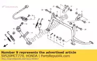 50520MCT770, Honda, spring assy., suporte principal honda fjs 400 600 2009 2010 2011 2012, Novo