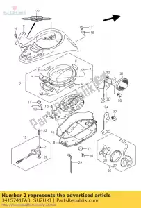 suzuki 3415741FA0 piastra, decorazione - Il fondo