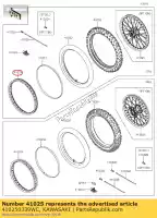 410250339WC, Kawasaki, velg, fr, 1.60x21, zwart kx250zef kawasaki  kx 250 2010 2011 2012 2013 2014 2015 2016 2017 2018 2019 2020 2021, Nieuw