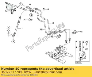 bmw 34322317709 brake line, front brake - Right side