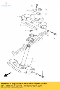 suzuki 5141036E00 stuurpen, stuurinrichting - Onderkant