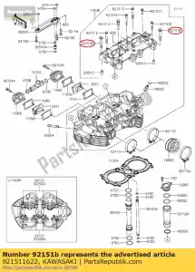 kawasaki 921511622 boulon, 8x50 ej650-a1 - La partie au fond