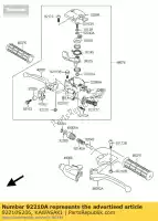 92210S206, Kawasaki, dado ksf50a6f kawasaki kfx klv 50 400 1000 2003 2004 2005 2006, Nuovo