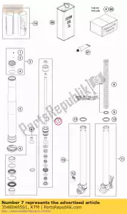 ktm 35480495S1 vástago 50sx mini cpl. - Lado inferior