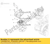 1A0089765, Piaggio Group, zylinderkopf aprilia derbi gilera  gpr rcr rcr 50 rs rs4 rx rx 50 rx sx senda senda drd r senda drd sm senda r senda r drd x treme senda sm drd x treme senda x-treme 50 sm low seat smt smt racing sx zapabb01 zapkka00 zapkkb00 zapkkb07 zd4kka01 zd4kkb01 zd4kkb03 zd4kkb, Nowy