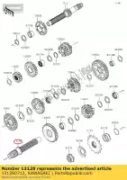 131280712, Kawasaki, 01 shaft-transmission output kawasaki  230 2020 2021, New