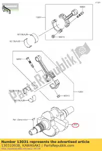 kawasaki 130310938 01 cigüeñal-comp - Lado inferior