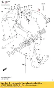 suzuki 1785548H00 slang, thermostaat - Onderkant