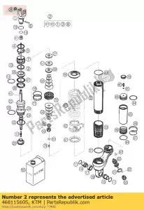 ktm 46811560S tige de piston d = 14 ba m14x1 - La partie au fond