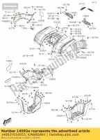 14092Y016933, Kawasaki, capa, lado, lh, s.preto kawasaki kvf300 brute force 300 , Novo