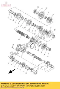 yamaha 1RC172110000 engrenage, 1ère roue (40t) - La partie au fond