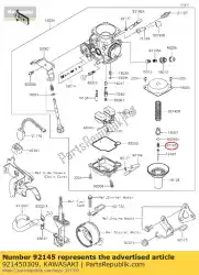 Here you can order the spring from Kawasaki, with part number 921450309: