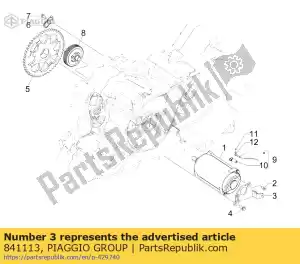 Piaggio Group 841113 support clamp - Bottom side