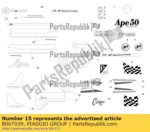 Piaggio Group B007039 (5 i.e.) sticker - Il fondo