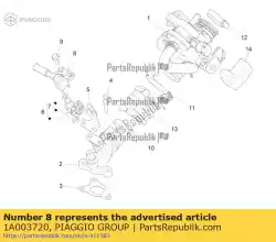 Qui puoi ordinare halterung einspritzd? Se da Piaggio Group , con numero parte 1A003720: