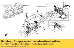 Ici, vous pouvez commander le jeu de prises, l. Sacoche de selle auprès de Honda , avec le numéro de pièce 81396MCA003: