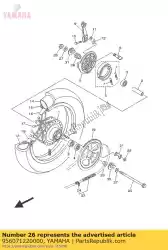 Aqui você pode pedir o porca, você flange em Yamaha , com o número da peça 956071220000: