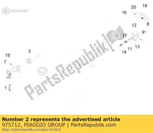 Piaggio Group 975712 clé vierge - La partie au fond