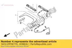 Ici, vous pouvez commander le caoutchouc, r. Montage haut lig auprès de Honda , avec le numéro de pièce 34311MT8770: