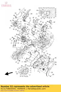 yamaha 913170805000 bolt, socket - Bottom side