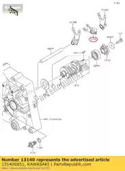 Aquí puede pedir cambio de horquilla, entrada klx125caf de Kawasaki , con el número de pieza 131400051: